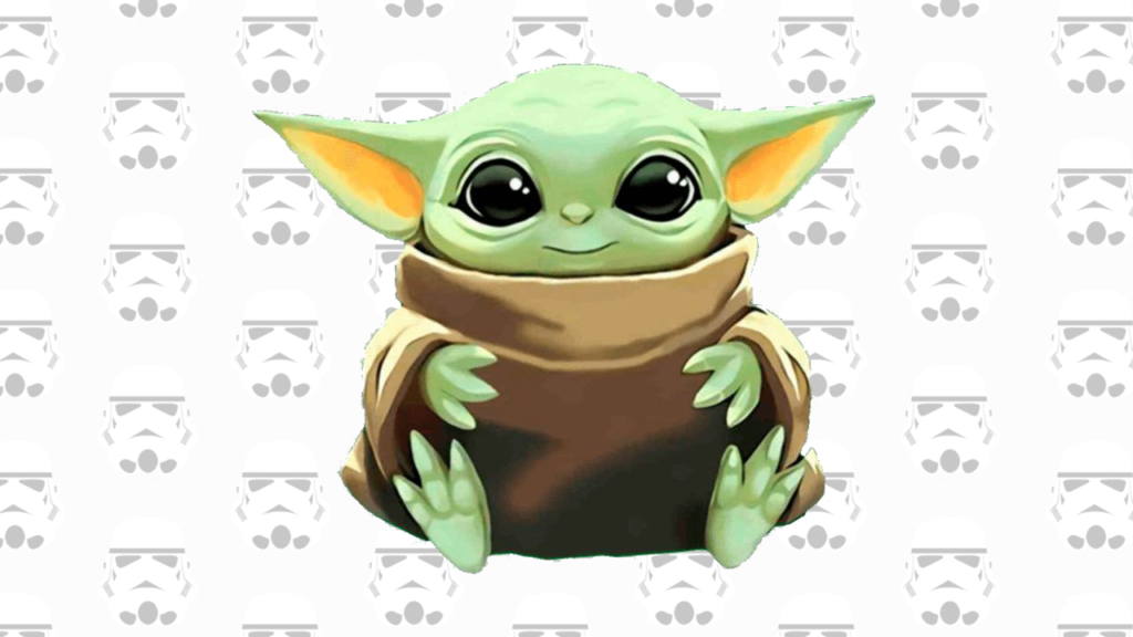 baby yoda para colorir