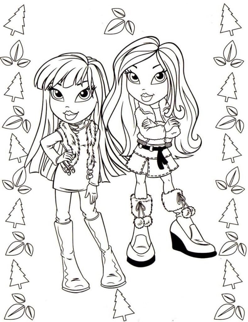 bratz para colorir e imprimir a4