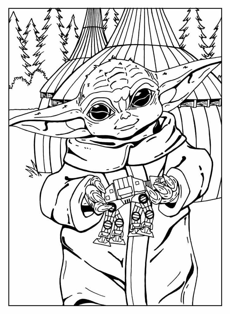 desenho baby yoda pintar 2