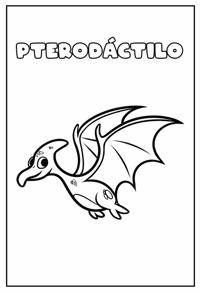 desenho de pterodactilo para colorir 6