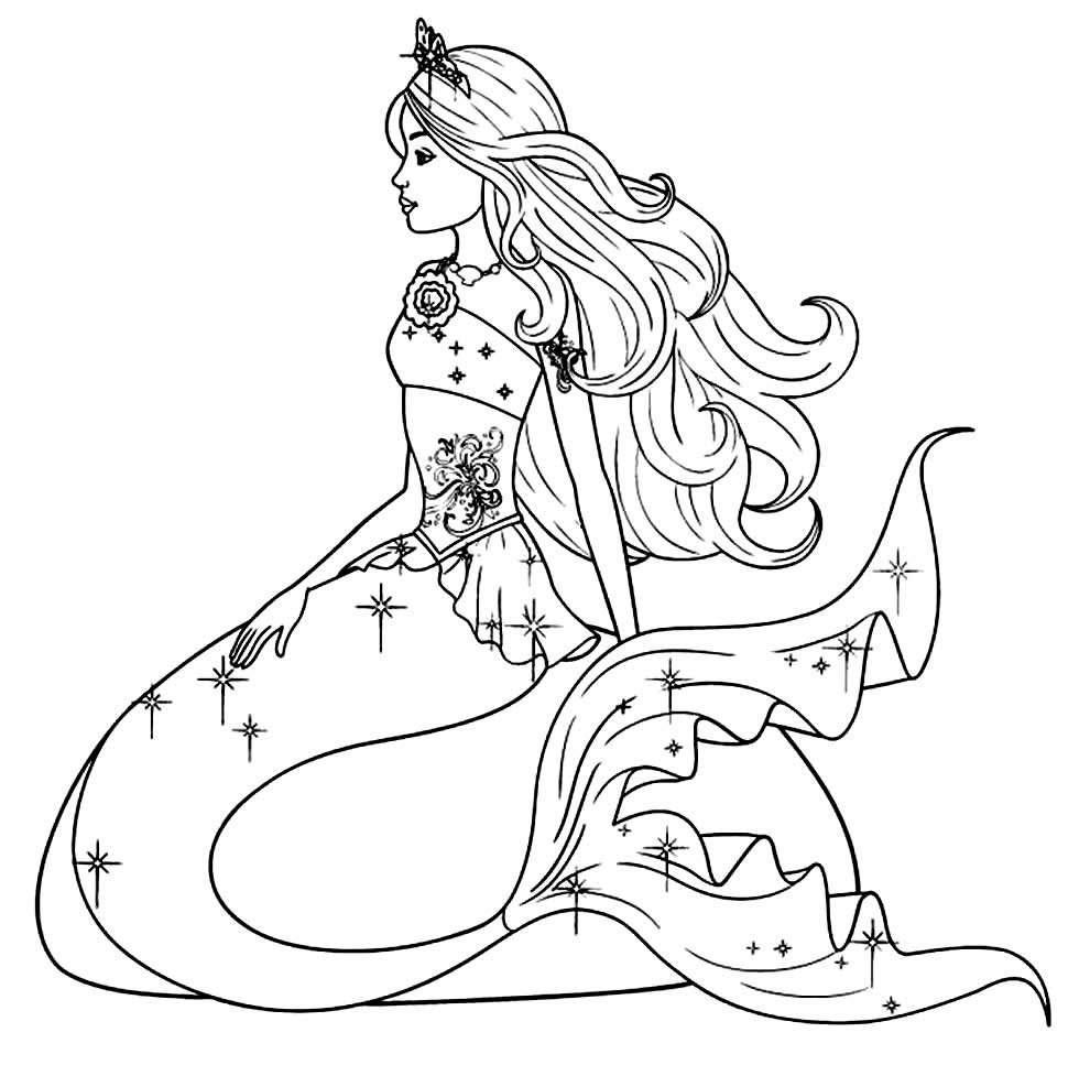 desenho de sereia para colorir 18