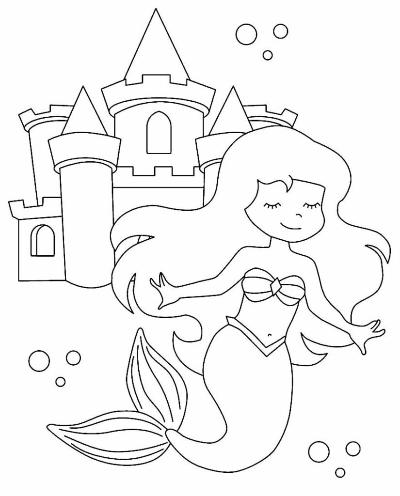 desenho de sereia para colorir 2