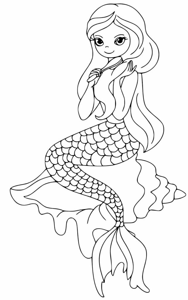 desenho de sereia para colorir 31