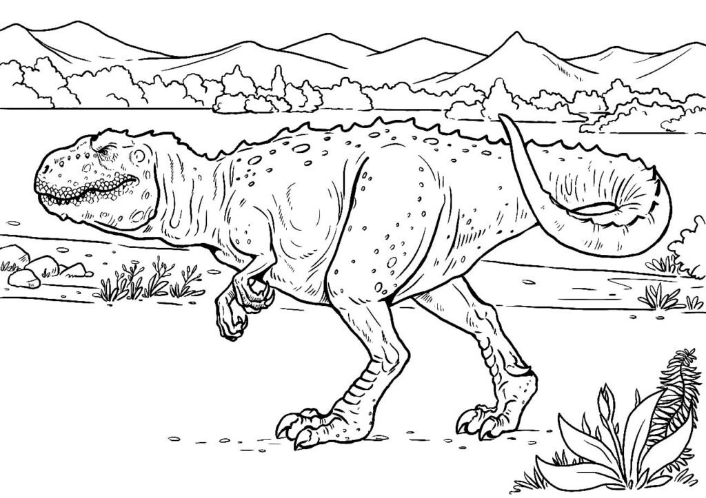 desenho de t rex para pintar e colorir 132