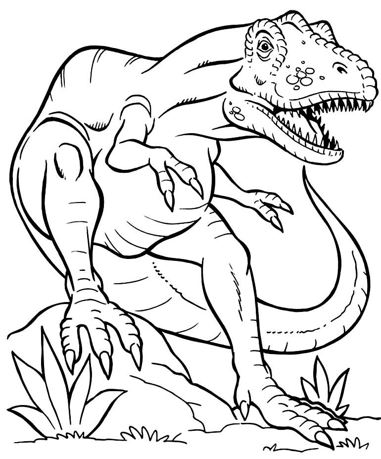 desenho de t rex para pintar e colorir 17