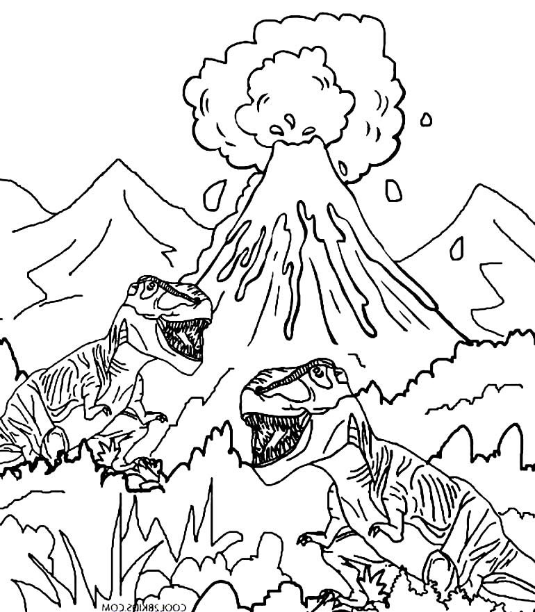 desenho de t rex para pintar e colorir 19