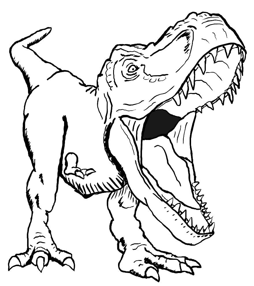 desenho de t rex para pintar e colorir 22