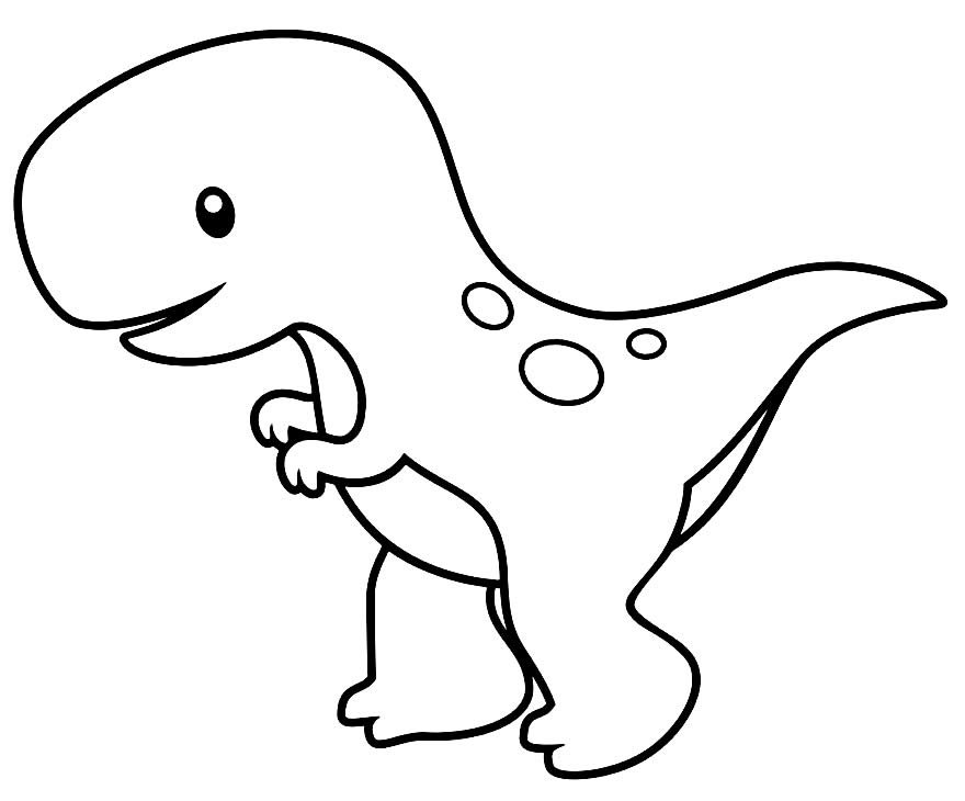 desenho de t rex para pintar e colorir 25