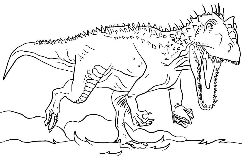 desenho de t rex para pintar e colorir 28