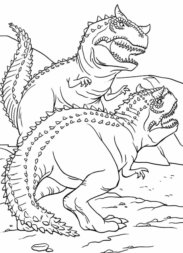 desenho de t rex para pintar e colorir 3