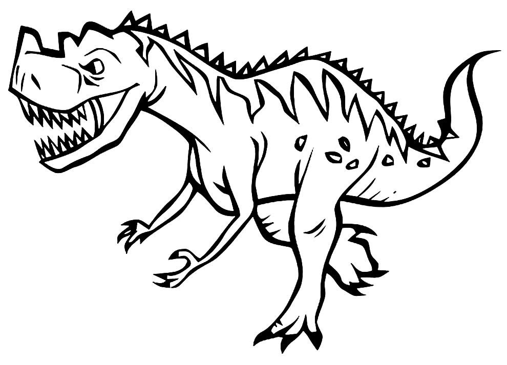 desenho de t rex para pintar e colorir 5