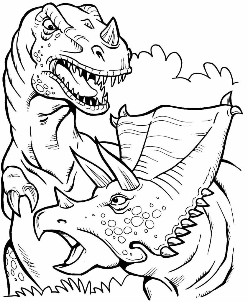 desenho de t rex para pintar e colorir 5a