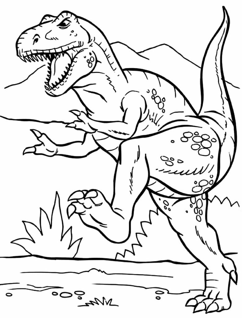 desenho de t rex para pintar e colorir 6