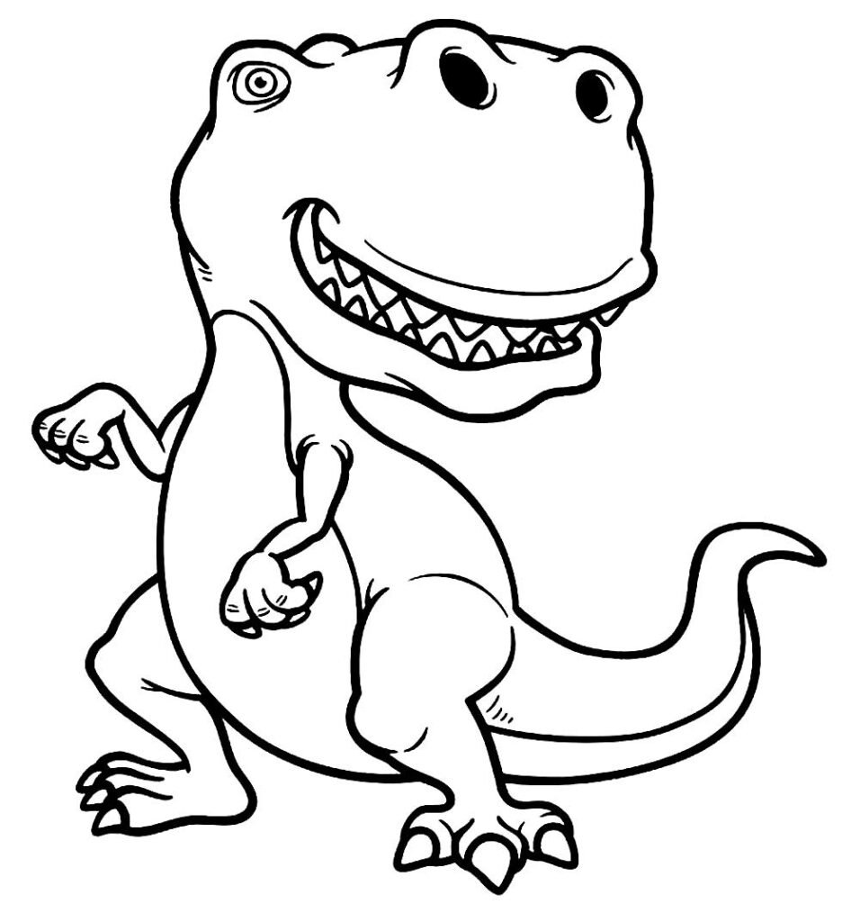 desenho de t rex para pintar e colorir 72