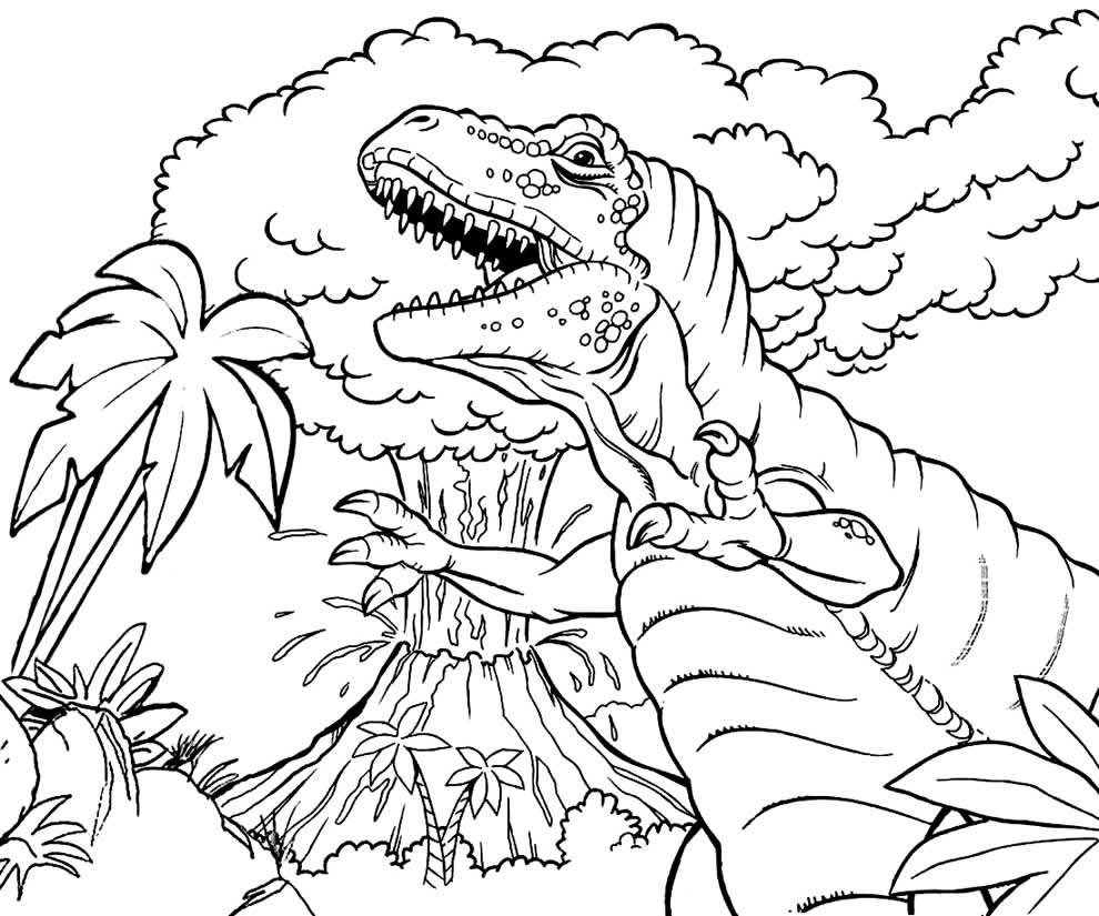 desenho de t rex para pintar e colorir 8