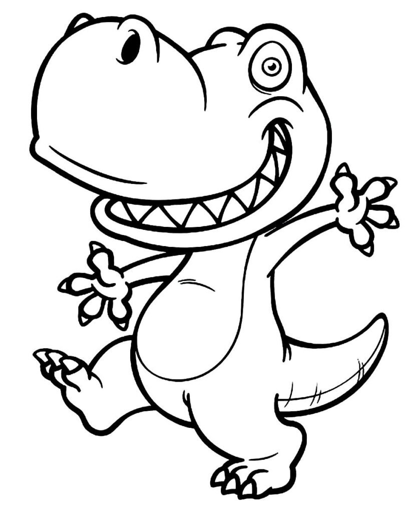 desenho de t rex para pintar e colorir 82