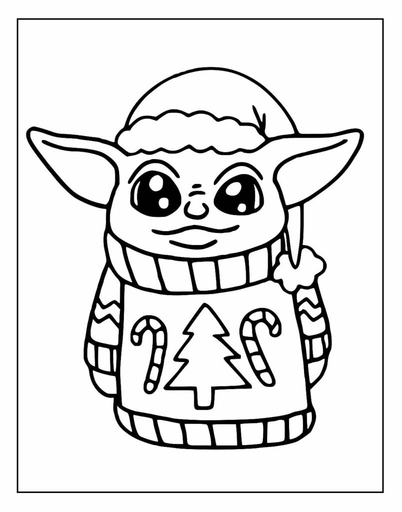 desenho de yoda para pintar 1