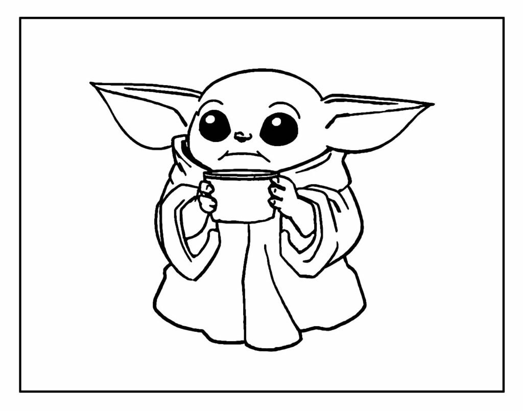 desenho de yoda para pintar 14