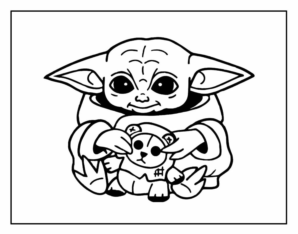 desenho de yoda para pintar 16