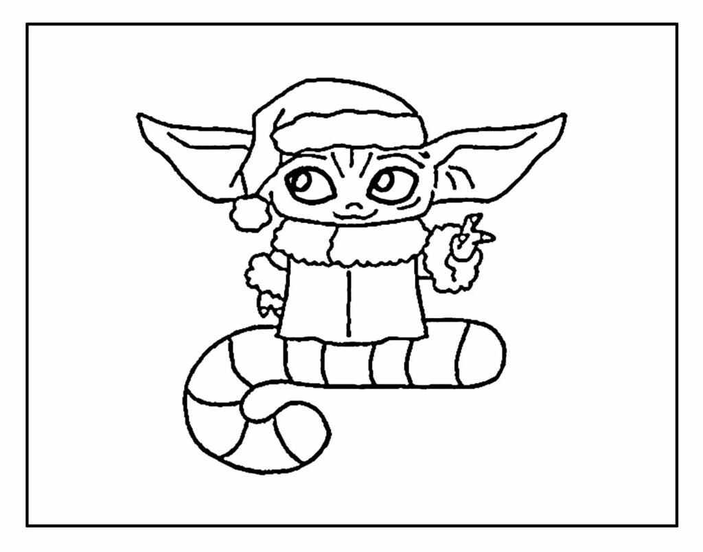 desenho de yoda para pintar 2