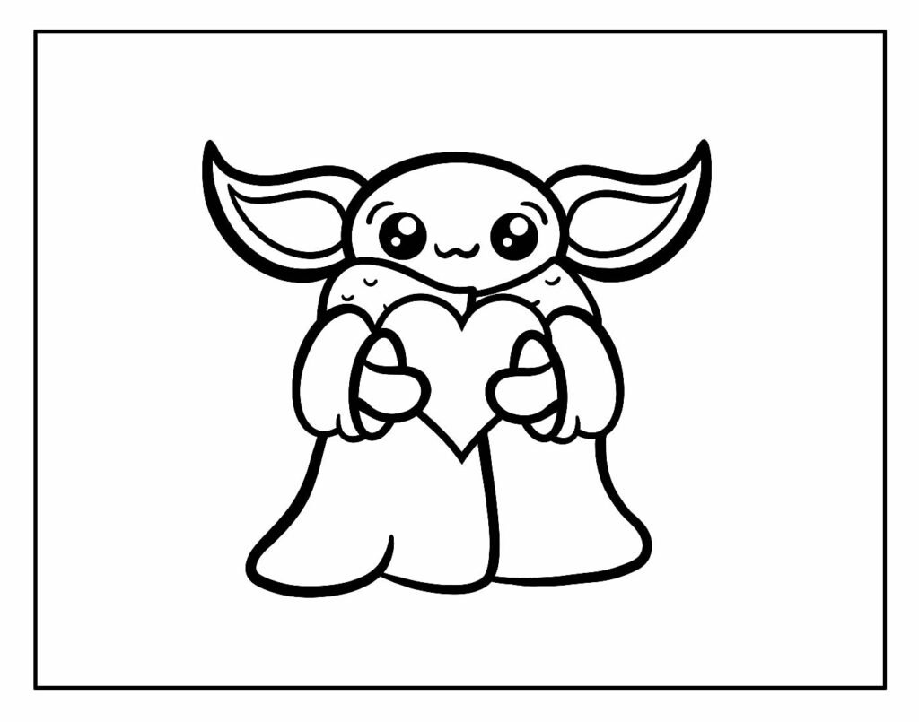 desenho de yoda para pintar 3