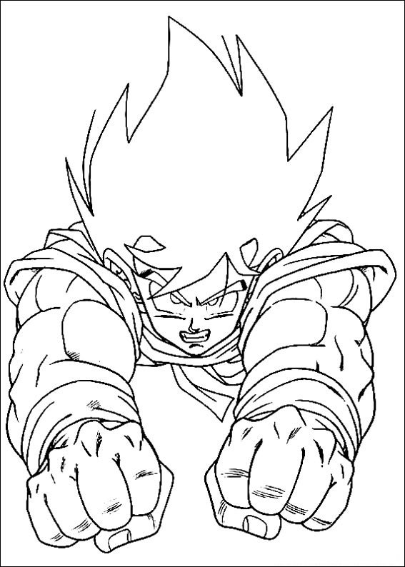 Colorir Goku de Dragon Ball Z - Muito Fácil - Colorir e Pintar  Dragon  coloring page, Super coloring pages, Dragon ball painting
