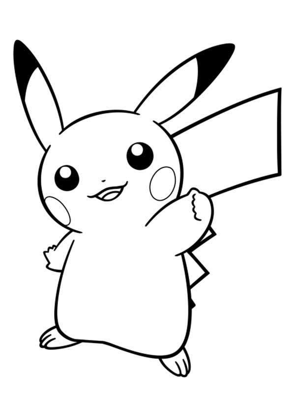 desenho pikachu para pintar 1