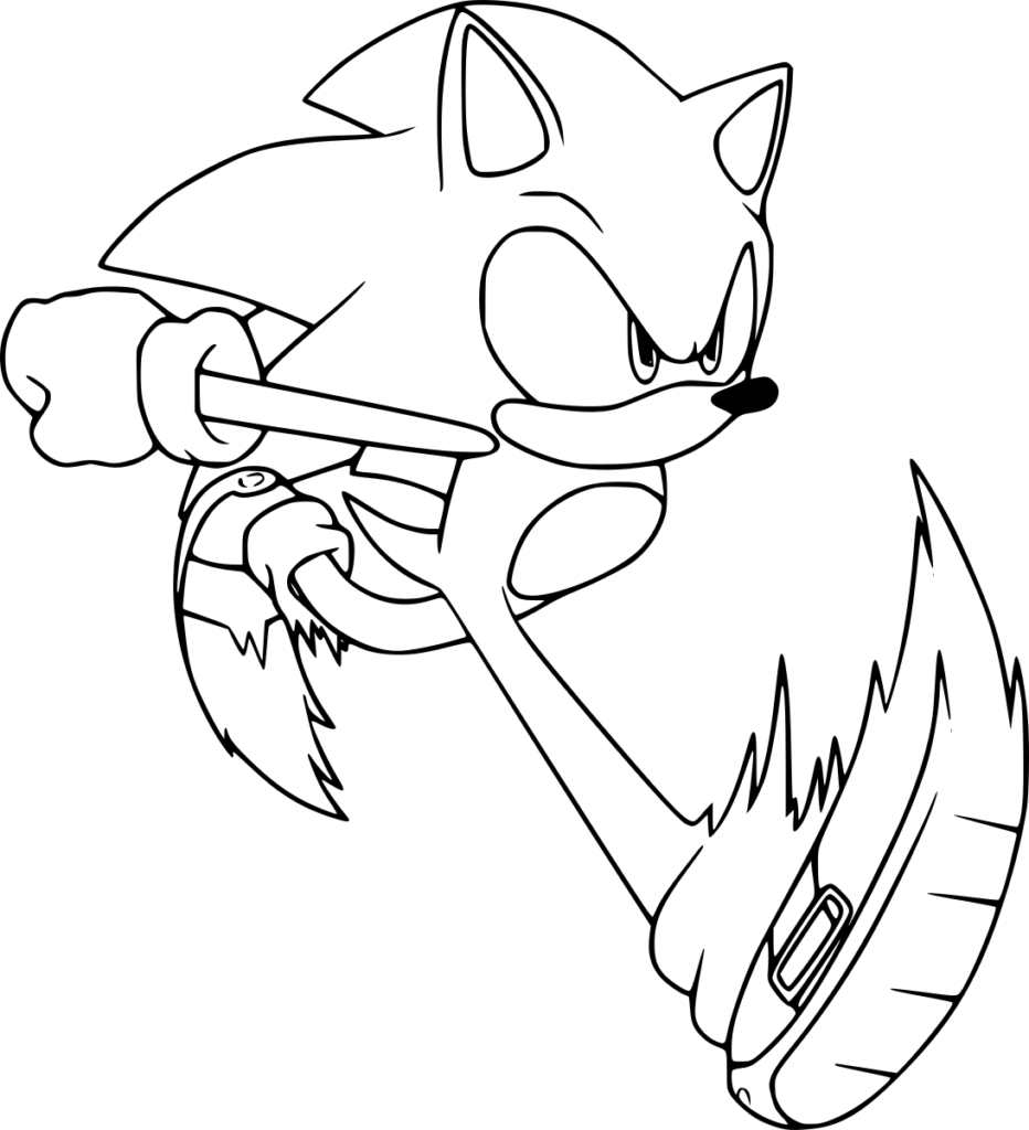 desenho sonic andando pintar