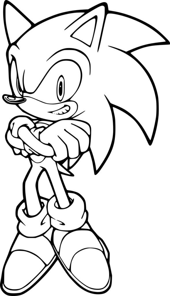 desenho sonic braço cruzado para colorir