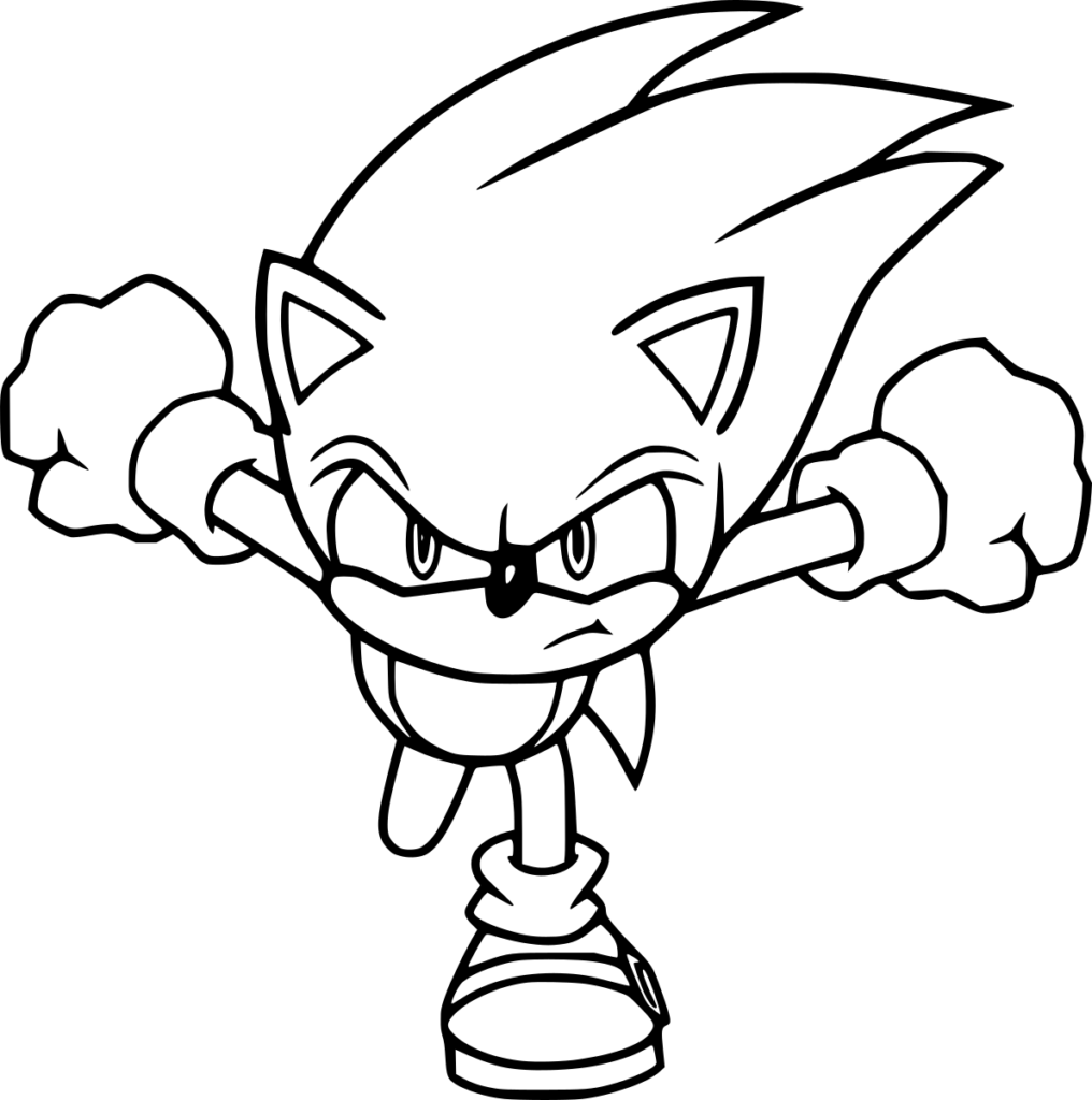 desenho sonic correndo pintar