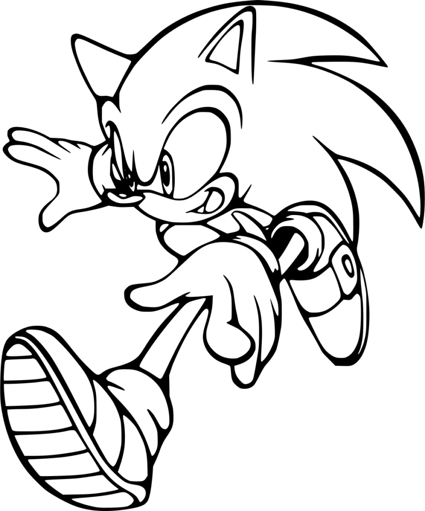 desenho sonic correndo rapido colorir