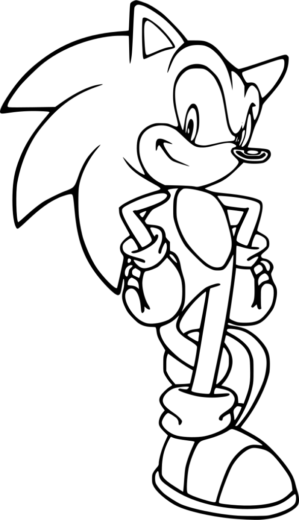 desenho sonic feliz