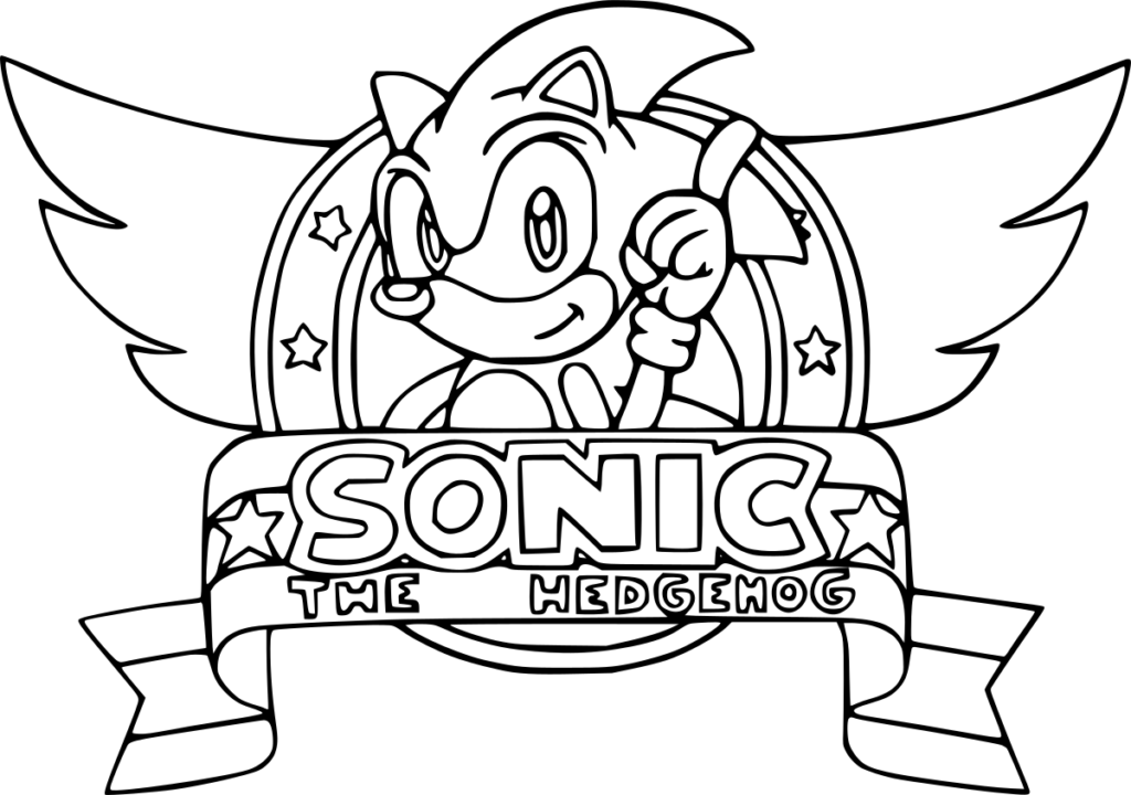 desenho sonic logo colorir