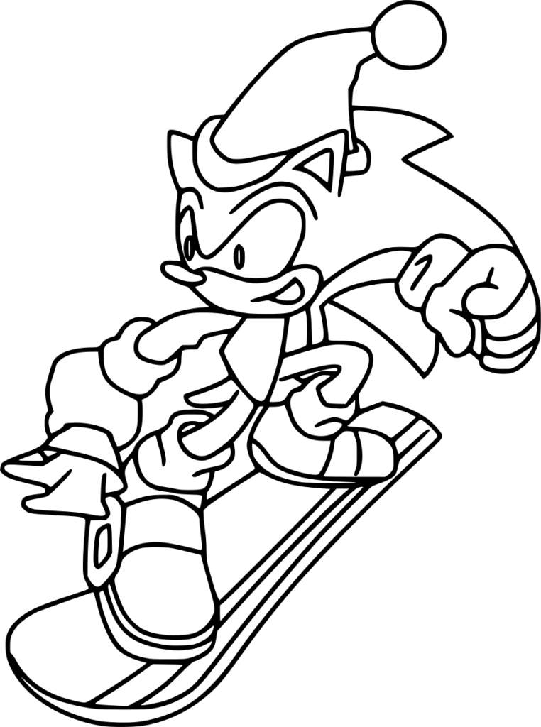 desenho sonic natal para colorir