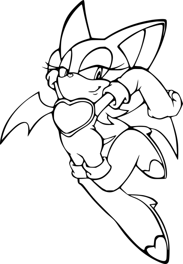 desenho sonic rouge the bad pulando