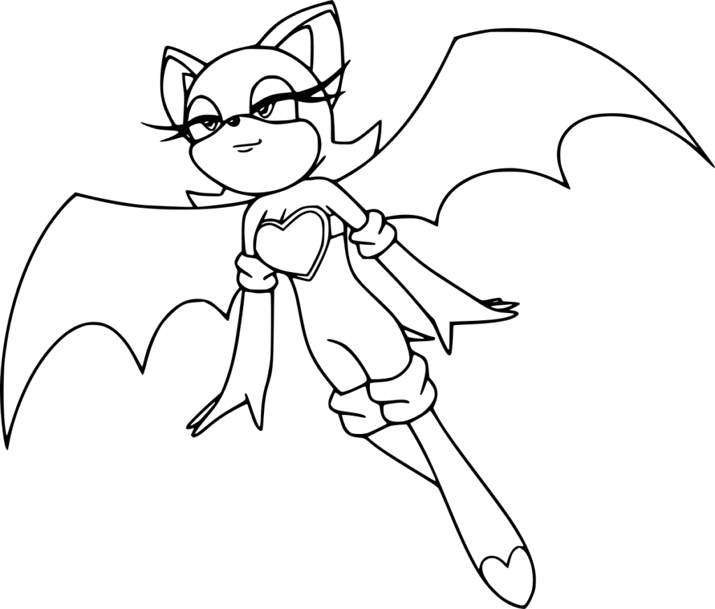 desenho sonic rouge the bat voando