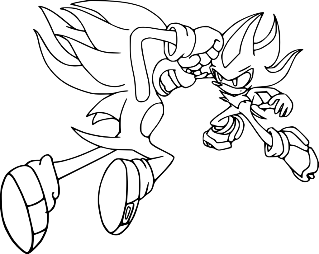 desenho sonic shadow colorir