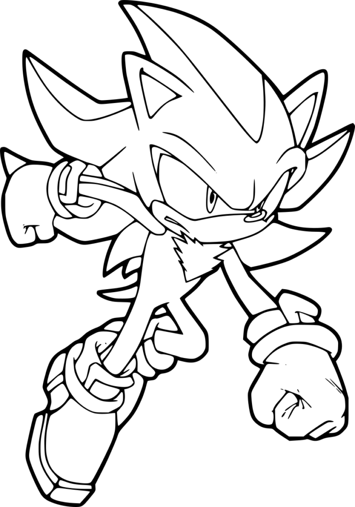 desenho sonic shadow correndo