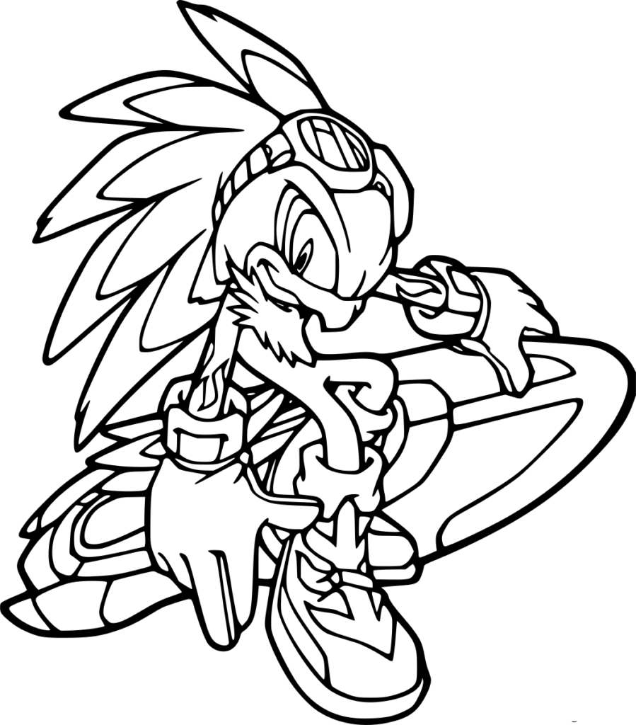 desenho sonic silver skate