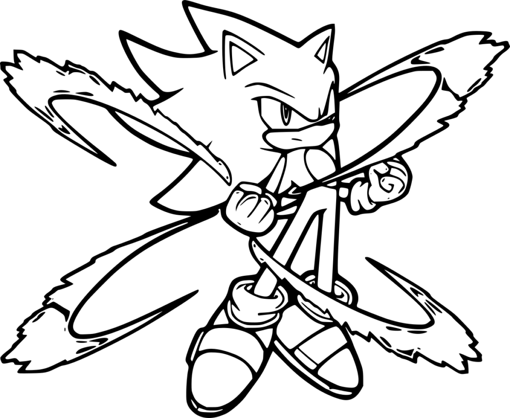 desenho sonic super colorir