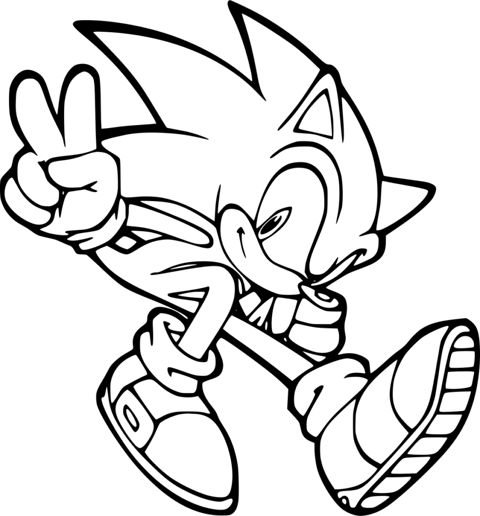 desenho sonic v de vitoria para colorir