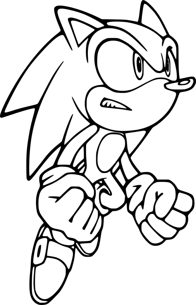 desenho sonic voando para colorir