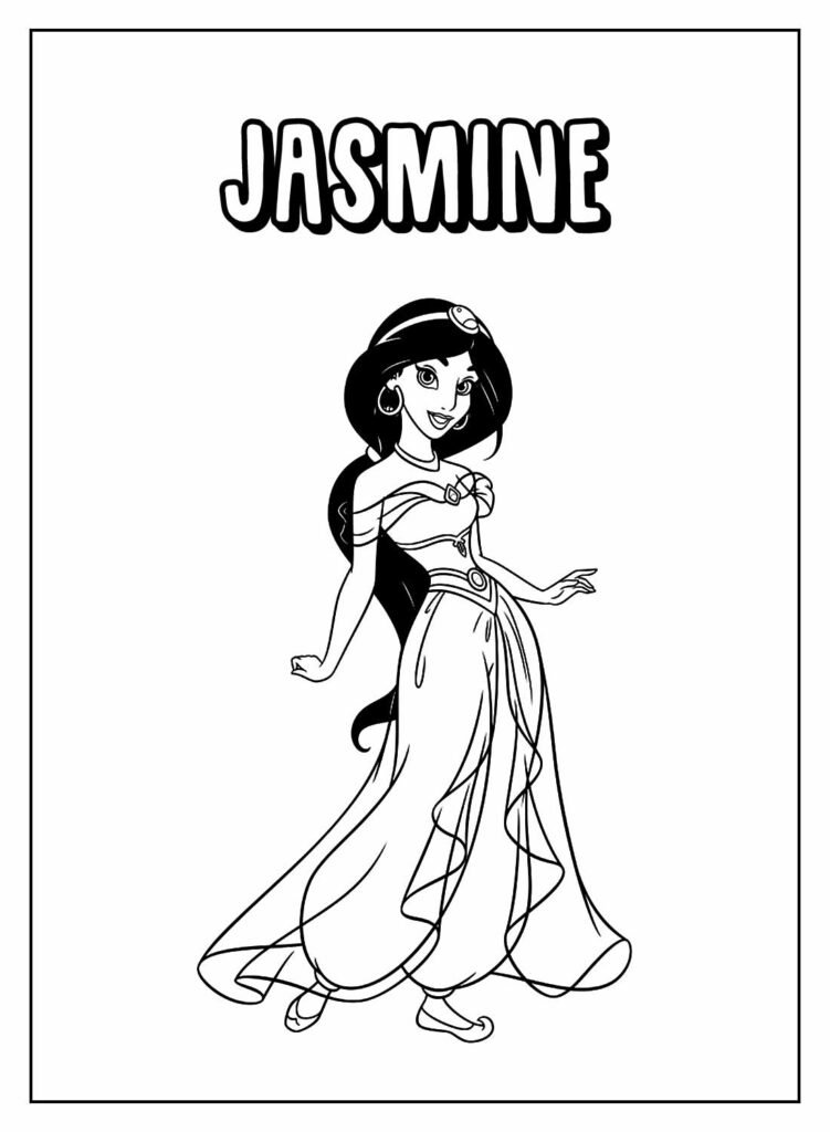 desenhos da jasmine para colorir 1