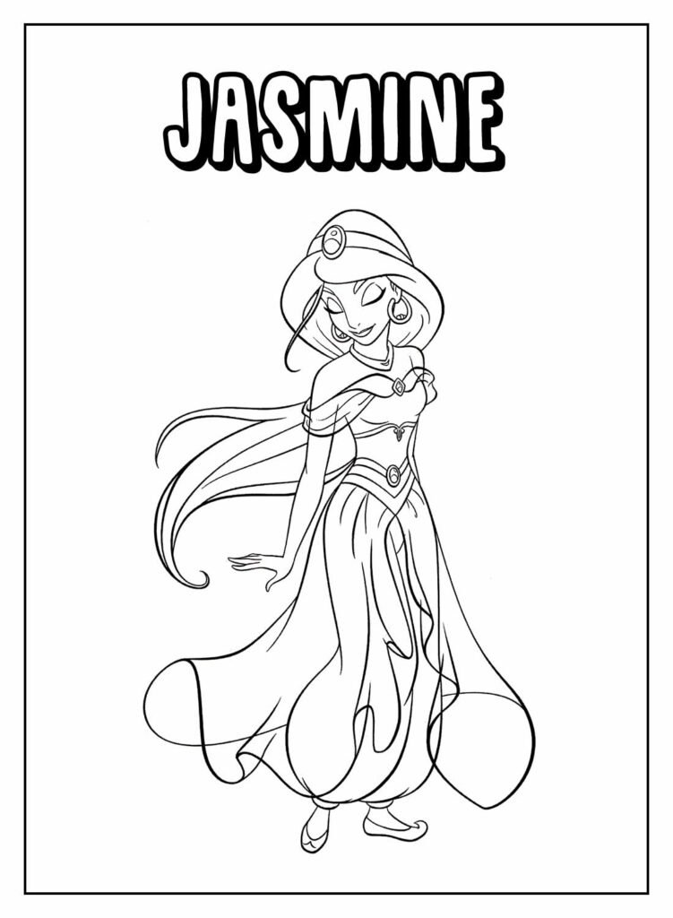 desenhos da jasmine para colorir 13