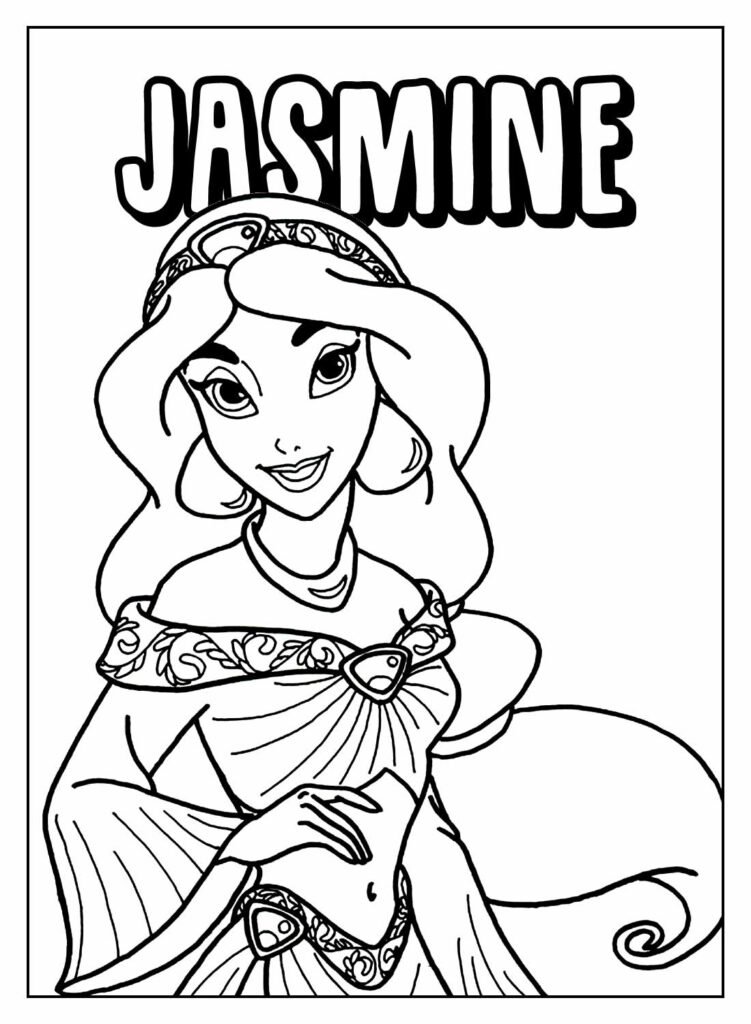 desenhos da jasmine para colorir 5