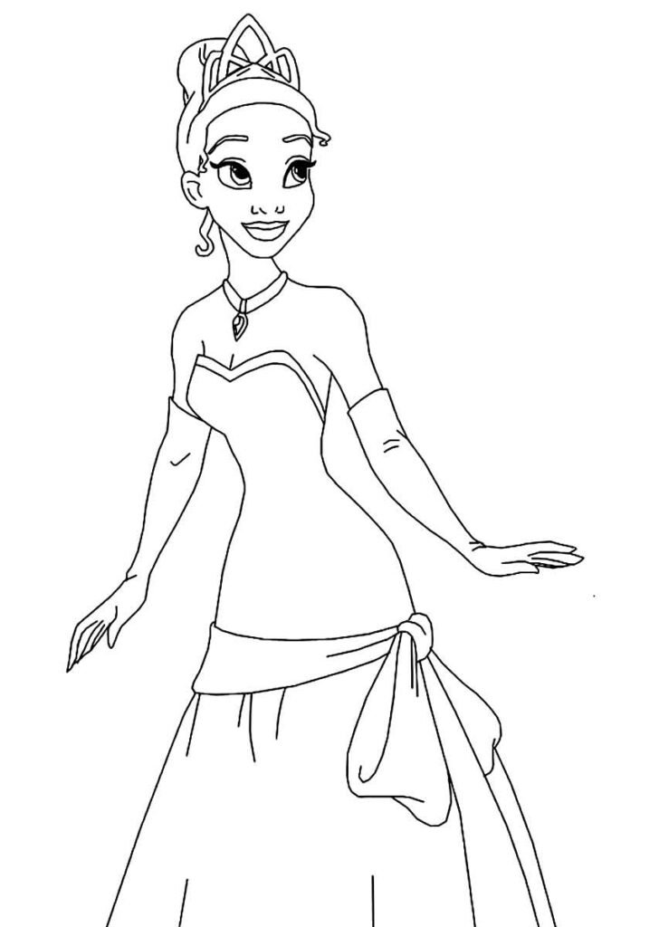 desenhos da princesa tiana para colorir 11