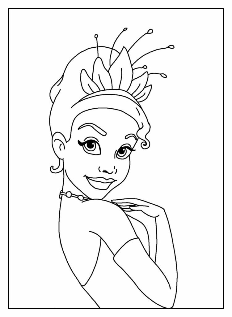 desenhos da princesa tiana para colorir 22