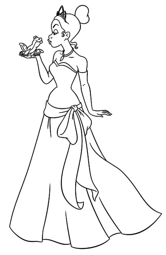 desenhos da princesa tiana para colorir 24