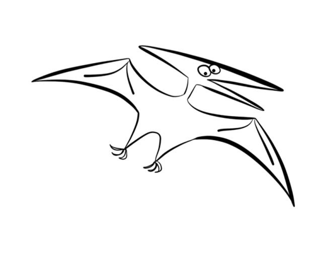 Desenhos de Pterodáctilo para colorir - Bora Colorir