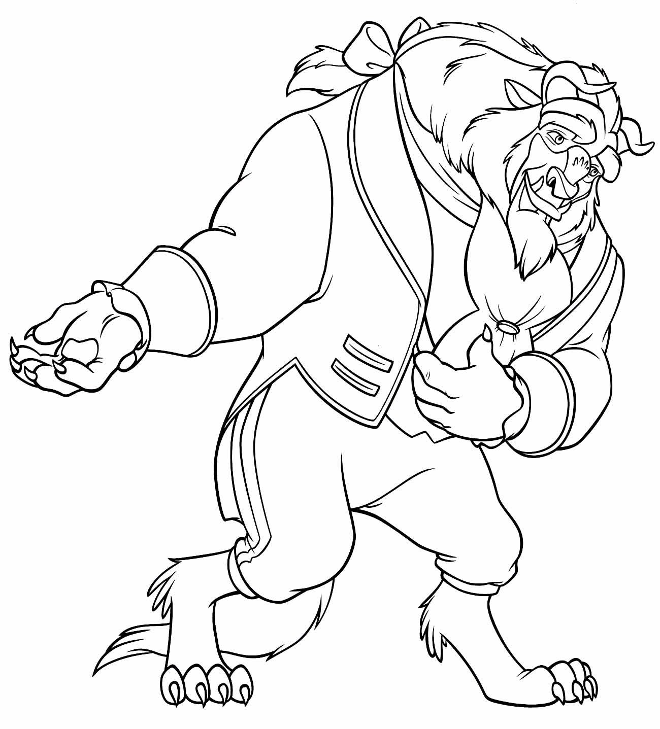 the boy and the beast coloring pages for kids